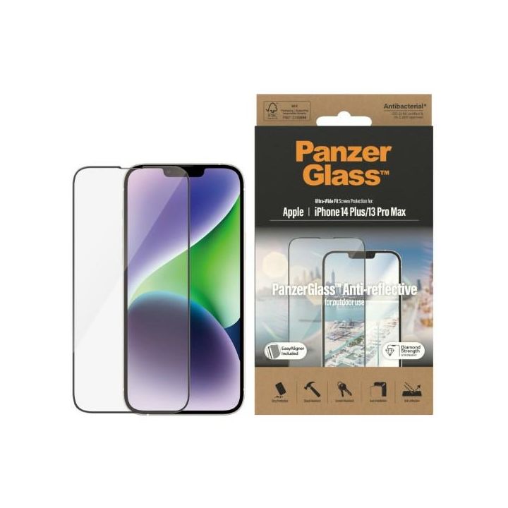 PanzerGlass Ultra-Wide Fit iPhone 14Plus / 13 Pro Max 6,7" Screen Protection Anti-reflective Antibacterial Easy Aligner Included 2789 na NearMe.pl