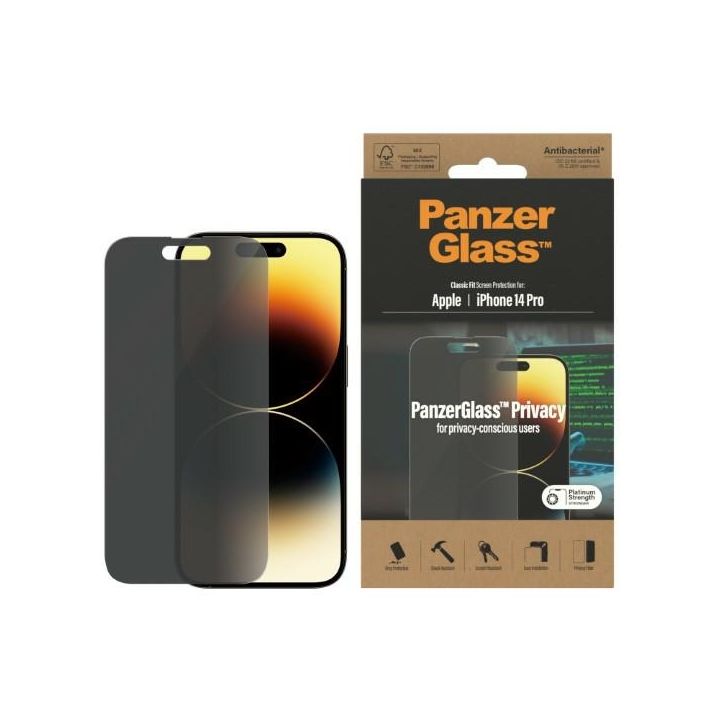 PanzerGlass Classic Fit iPhone 14 Pro6,1" Privacy Screen Protection Antibacterial P2768 na NearMe.pl