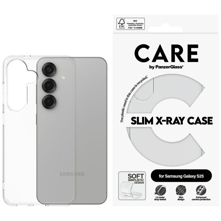 Etui CARE by PanzerGlass Fashion X-Ray   do Samsung Galaxy S25 przezroczysty na NearMe.pl