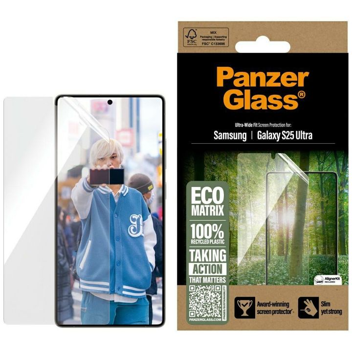 Szkło hartowane PanzerGlass Eco Matrix   Ultra-Wide Fit do Samsung Galaxy S25 Ultra na NearMe.pl