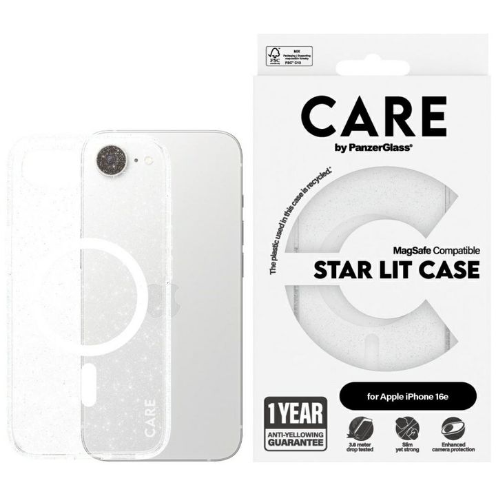 Etui CARE by PanzerGlass Flagship Urban  Combat StarLight White MagSafe do iPhone 16e / 17e przezroczysty na NearMe.pl