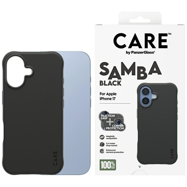 Etui CARE by PanzerGlass Fashionable     Samba MagSafe do iPhone 17 czarny na NearMe.pl