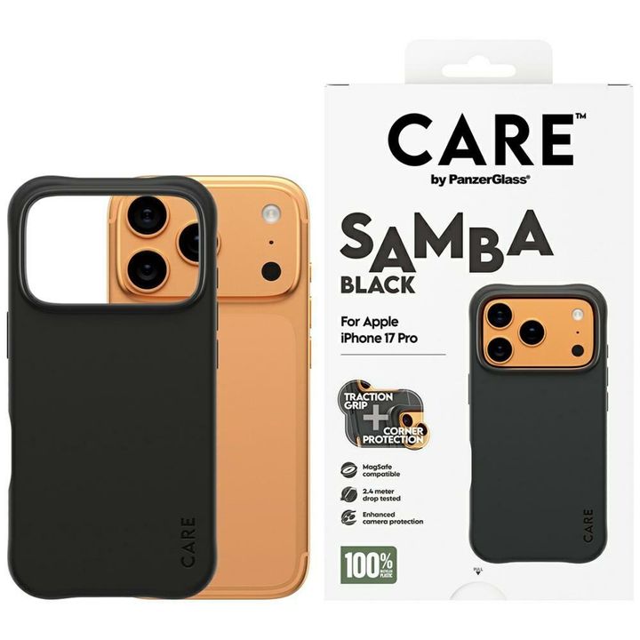 Etui CARE by PanzerGlass Fashionable     Samba MagSafe do iPhone 17 Pro czarny na NearMe.pl