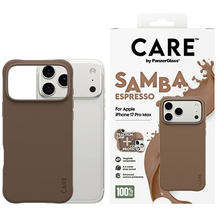 Etui CARE by PanzerGlass Fashionable     Samba MagSafe do iPhone 17 Pro Max espresso na NearMe.pl
