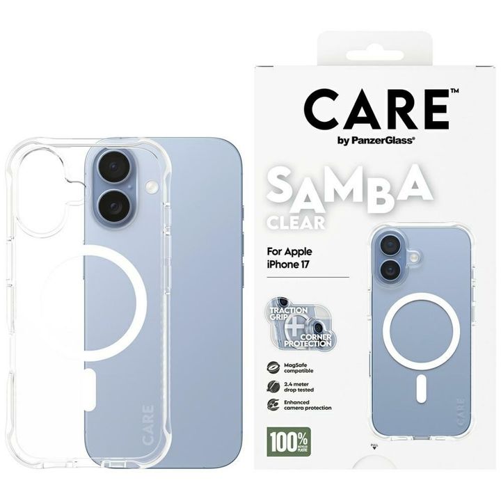 Etui CARE by PanzerGlass Fashionable     Samba w. White MagSafe do iPhone 17 przezroczysty na NearMe.pl