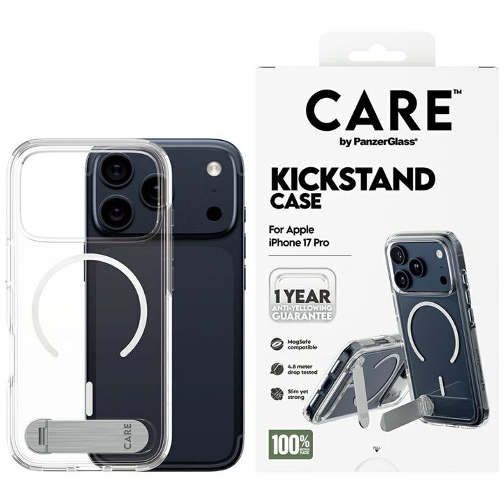 Etui CARE by PanzerGlass Feature w.      Kickstand MagSafe do iPhone 17 Pro przezroczysty na NearMe.pl