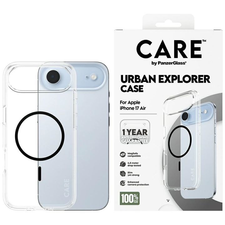 Etui CARE by PanzerGlass Flagship Urban  Explorer w. Black MagSafe do iPhone Air przezroczysty na NearMe.pl