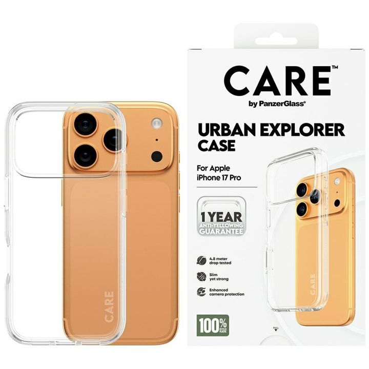Etui CARE by PanzerGlass Flagship Urban  Explorer w. Clear Frame do iPhone 17 Pro przezroczysty na NearMe.pl