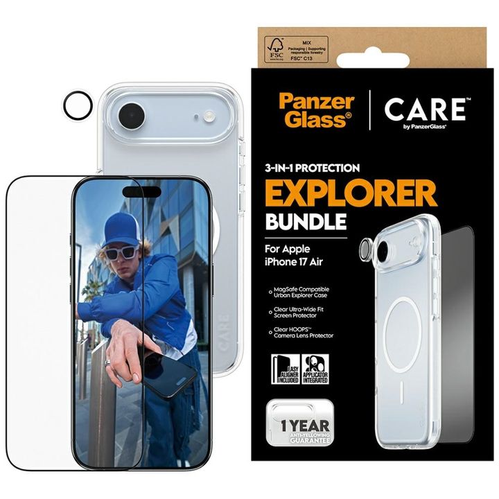 Zestaw ochronny CARE by PanzerGlass      Flagship Explorer 3w1 Etui+Szkło+Lens do iPhone Air na NearMe.pl