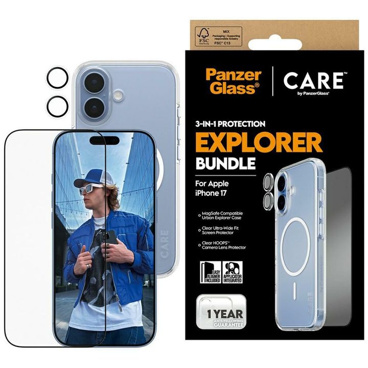 Zestaw ochronny CARE by PanzerGlass      Flagship Explorer 3w1 Etui+Szkło+Lens do iPhone 17 na NearMe.pl
