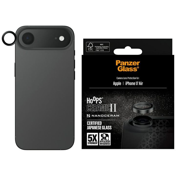 Szkło ceramiczne na obiektyw PanzerGlass Hoops Ceramic II do iPhone Air na NearMe.pl
