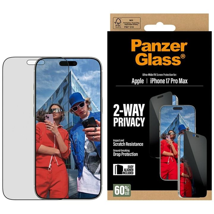 Szkło prywatyzujące PanzerGlass          Ultra-Wide Fit EasyAligner do iPhone 17 Pro Max na NearMe.pl