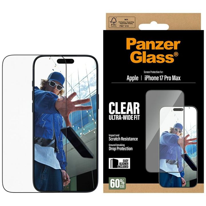 Szkło hartowane PanzerGlass Ultra-Wide   Fit EasyAligner do iPhone 17 Pro Max na NearMe.pl