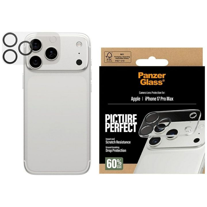 Szkło hartowane na obiektyw PanzerGlass  PicturePerfect do iPhone 17 Pro Max na NearMe.pl