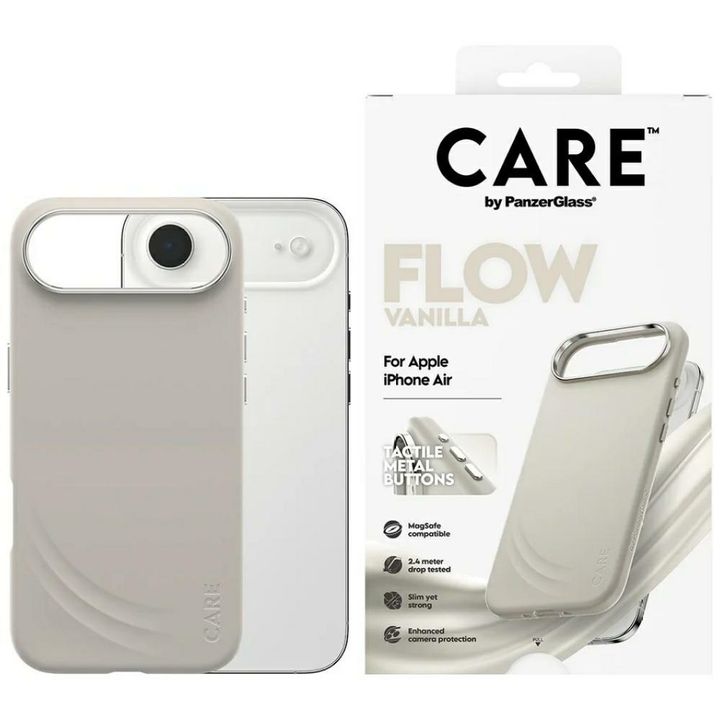 Etui CARE by PanzerGlass FLOW MagSafe do iPhone Air waniliowy na NearMe.pl