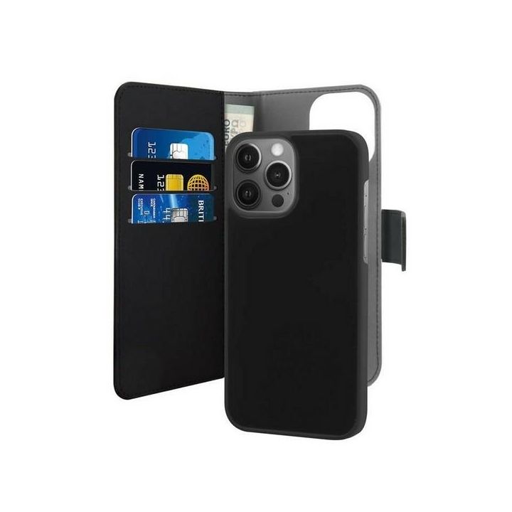 Puro Wallet Detachable iPhone 13 Pro6,1" 2w1 czarne/black IPC13P61BOOKC3BLK na NearMe.pl