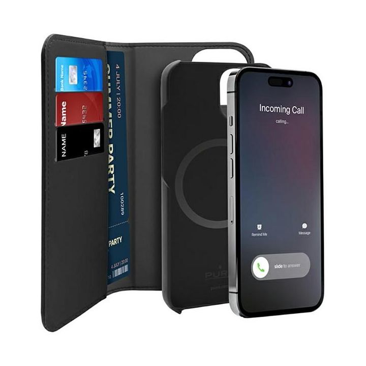 Puro Wallet Detachable iPhone 14 Pro6,1" 2w1 MagSafe czarne/black PUIPC14P61BKMAG1BLK na NearMe.pl