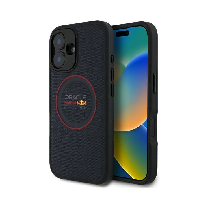 Red Bull RBHMP16S24PUILVR iPhone 16 6.1" hardcase granatowy/navy Leather Red Ring MagSafe na NearMe.pl