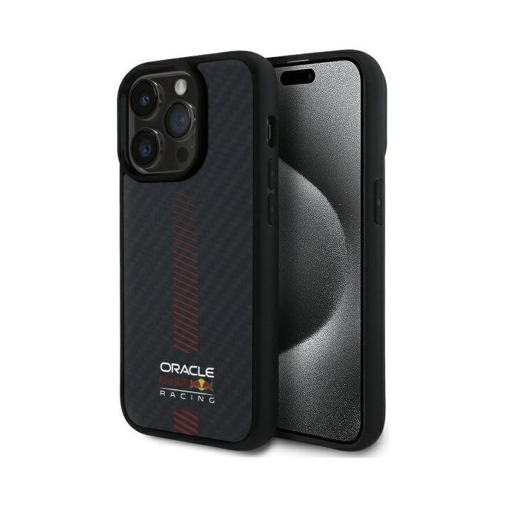 Red Bull RBHMP14L24CFGSMK iPhone 14 Pro  6.1" hardcase czarny/black Carbon Fiber Power Bar MagSafe na NearMe.pl