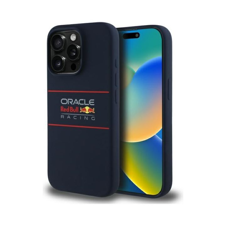 Red Bull RBHMP15L24SIHSRV iPhone 15 Pro  6.1" hardcase granatowy/navy Silicone Horizontal Logo MagSafe na NearMe.pl