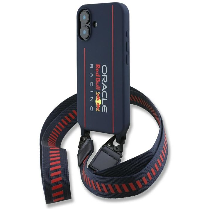Red Bull RBHMP16S24SISOLRV iPhone 16     6.1" hardcase Silicone Strap and Vertical Logo MagSafe granatowy na NearMe.pl