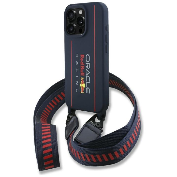 Red Bull RBHMP16L24SISOLRV iPhone 16 Pro 6.3" hardcase Silicone Strap and Vertical Logo MagSafe granatowy na NearMe.pl