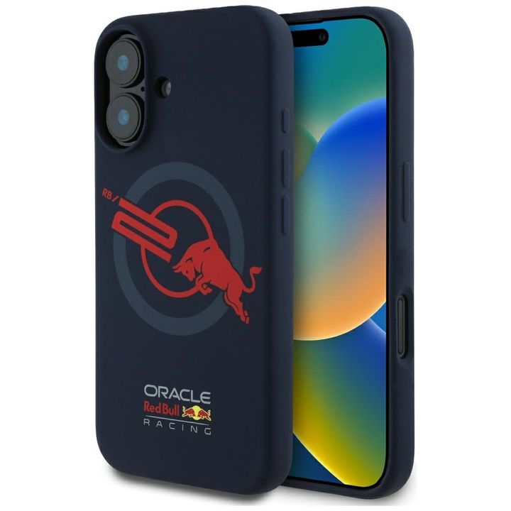 Etui Red Bull HC Silicone ORBR20 Logo    Red Lining do iPhone 16 MagSafe granatowy na NearMe.pl