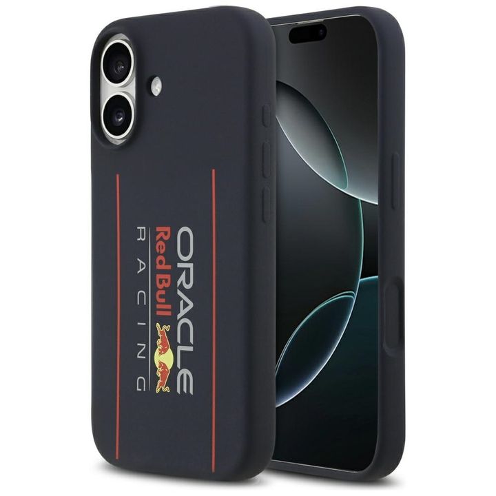 Etui Red Bull Silicone Oversize Vertical Logo MagSafe do iPhone 17 granatowy na NearMe.pl