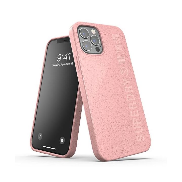 SuperDry Snap iPhone 12/12 Pro Compostable Case różowy/pink 42621 na NearMe.pl