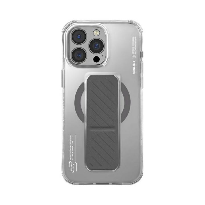 Skinarma etui Axon iPhone 16 Pro 6.3"    Magnetic Charging + Grip Stand titanium na NearMe.pl
