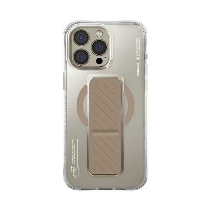 Skinarma etui Axon iPhone 16 Pro Max     6.9" Magnetic Charging + Grip Stand szampański/champagne na NearMe.pl