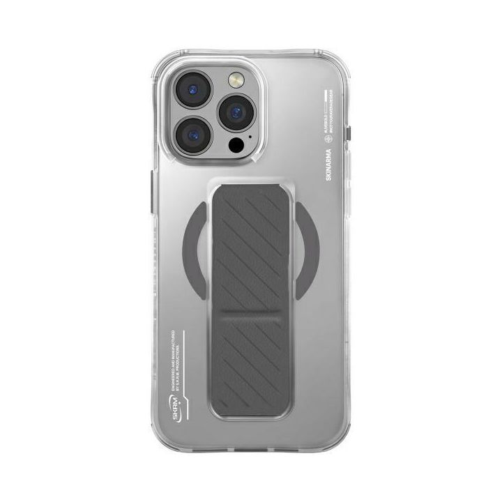 Skinarma etui Axon iPhone 16 Pro Max     6.9" Magnetic Charging + Grip Stand titanium na NearMe.pl