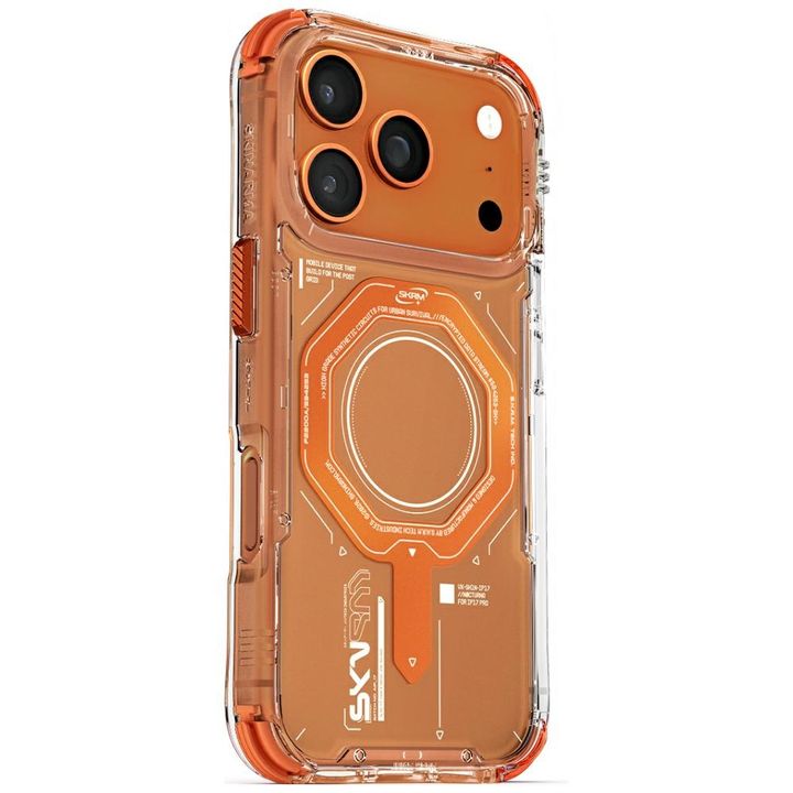 Etui Skinarma Magma do iPhone 17 Pro     Magnetic Charging pomarańczowy na NearMe.pl