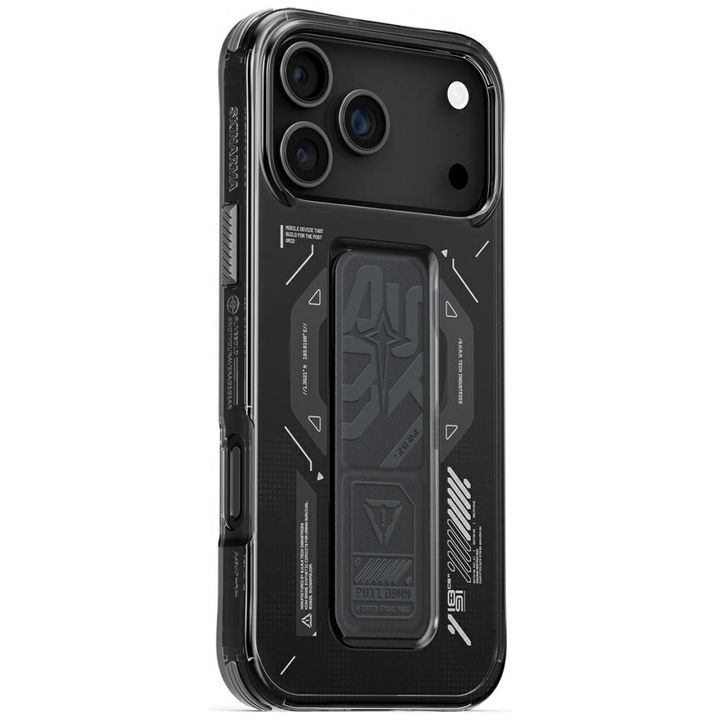 Etui Skinarma Helio do iPhone 17 Pro Max Magnetic Charging + Grip Stand grafitowy na NearMe.pl