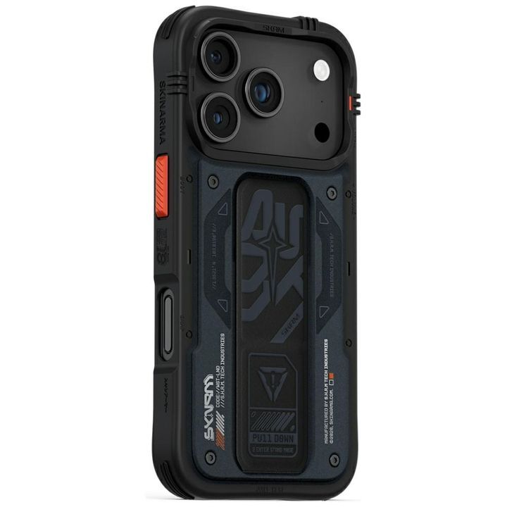 Etui Skinarma Aegis do iPhone 17 Pro     Magnetic Charging + Grip Stand granatowy na NearMe.pl