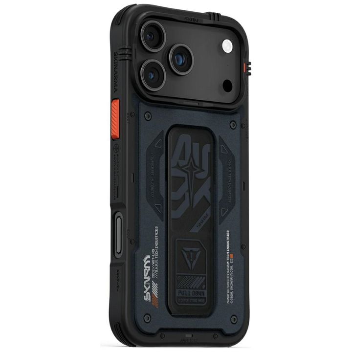 Etui Skinarma Aegis do iPhone 17 Pro Max Magnetic Charging + Grip Stand granatowy na NearMe.pl