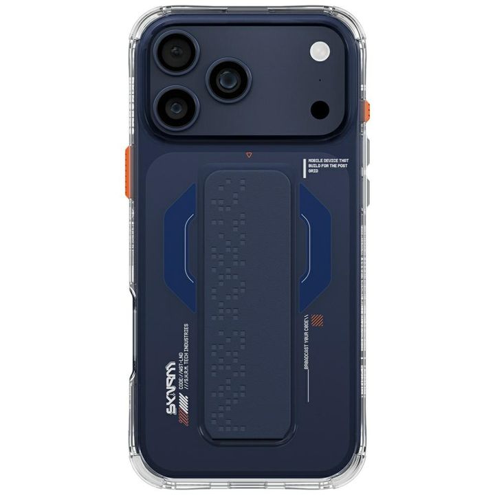Etui Skinarma Haxa do iPhone 17 Pro Max  Magnetic Charging + Grip Stand niebieski na NearMe.pl