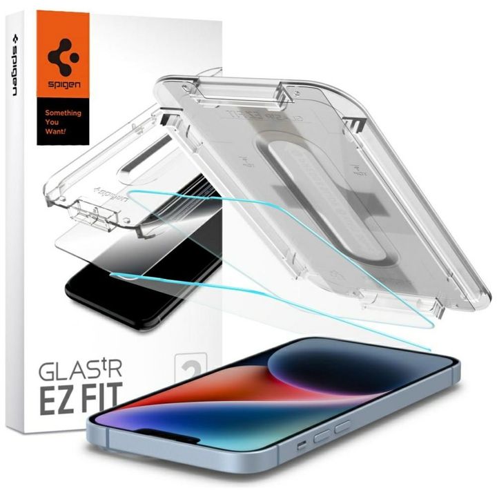 Szkło hartowane Spigen Glas.TR "EZ FIT"  do iPhone 17e/16e/14/13/13 Pro 2szt na NearMe.pl