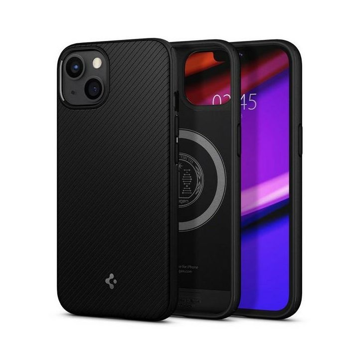 Spigen Mag Armor iPhone 13 6.1" czarny   mat/matte black ACS03546 na NearMe.pl