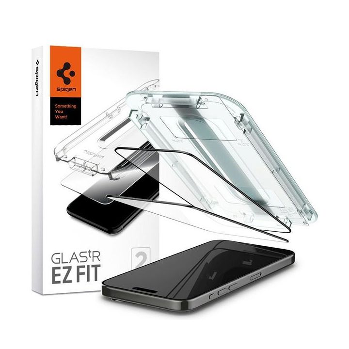 Spigen Glas.TR iPhone 15 Pro 6.1""EZ FIT" 2 szt. clear szkło hartowane AGL06892 na NearMe.pl