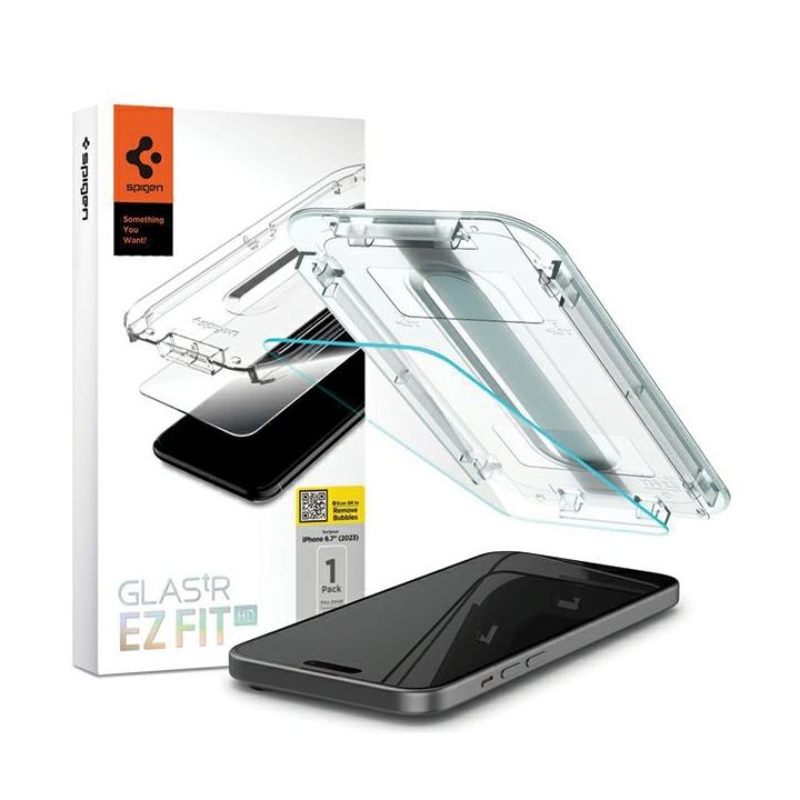 Szkło hartowane Spigen Glas.TR "EZ FIT"  do iPhone 15/16 clear na NearMe.pl