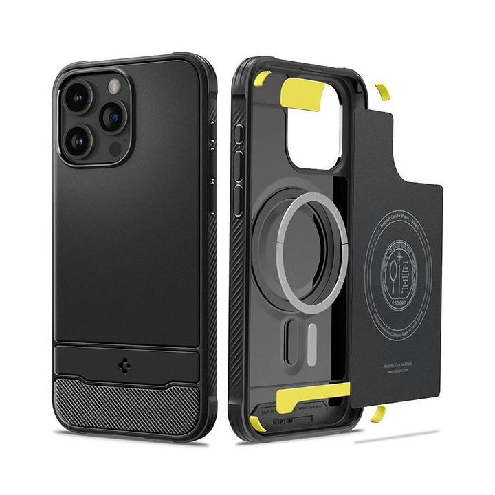 Spigen Rugged Armor MAG iPhone 15 Pro6,1" Magsafe czarny/matte black ACS06703 na NearMe.pl