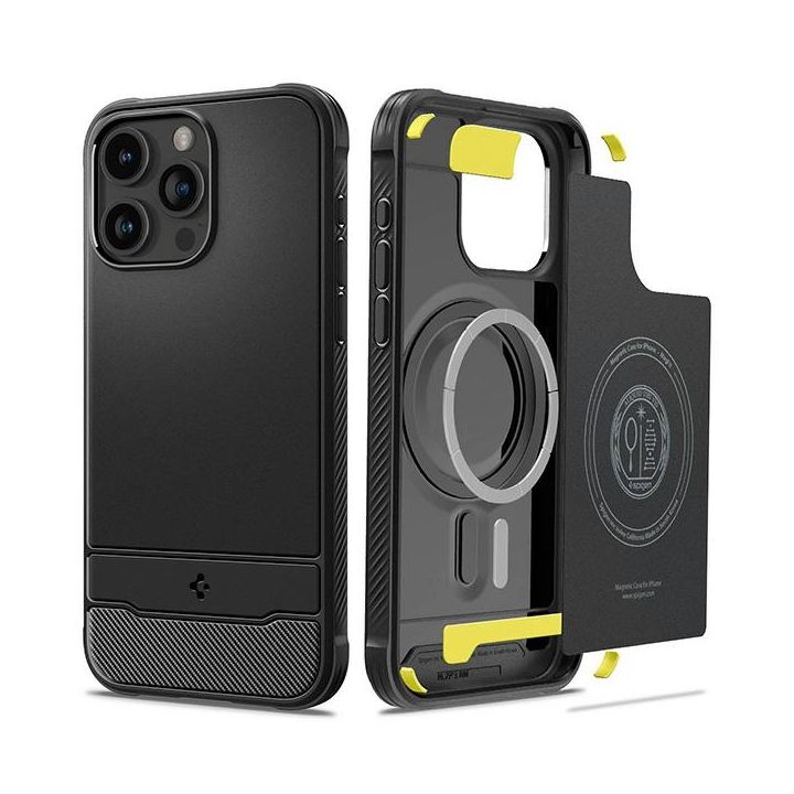 Spigen Rugged Armor MAG iPhone 15 ProMax 6,7" Magsafe czarny/matte black ACS06561 na NearMe.pl