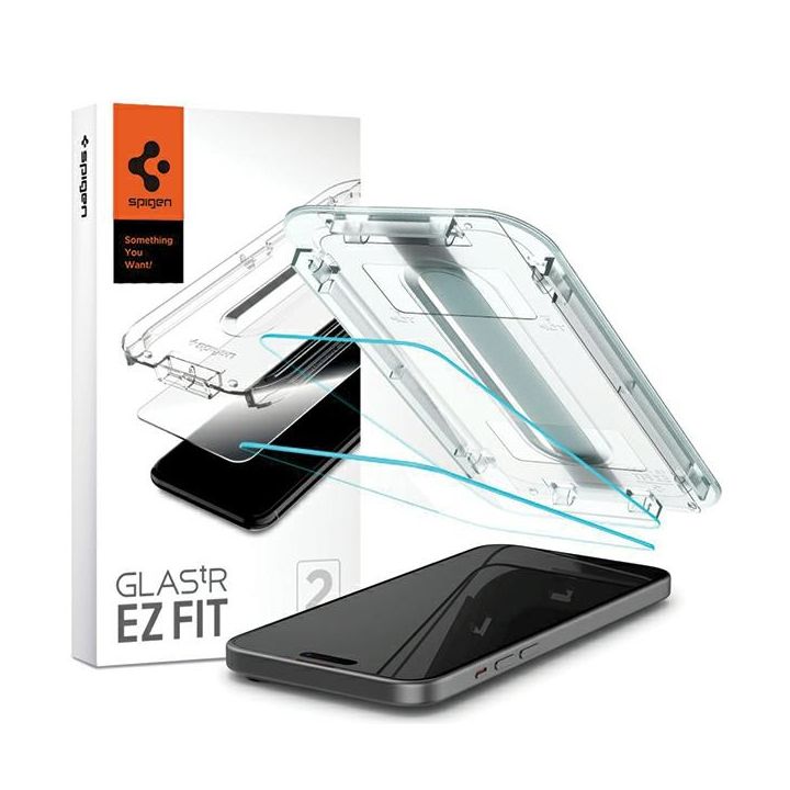Spigen Glas.TR iPhone 15 / 16  6.1" "EZ  FIT" 2 szt. clear szkło hartowane AGL06903 na NearMe.pl