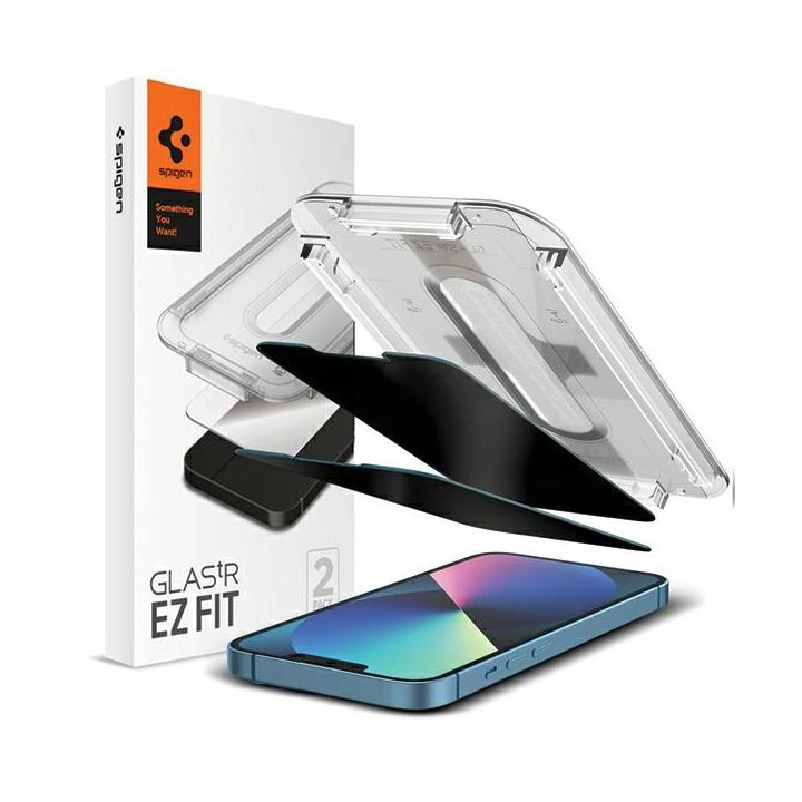 Spigen Glas.TR iPhone 17e/16e/14/13/13 Pro   6,1" PRIVACY 2-Pack "EZ FIT" AGL03388 szkło hartowane na NearMe.pl