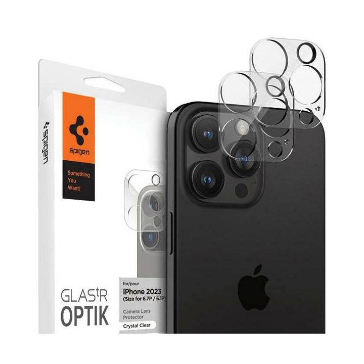 Spigen Optik.Tr Camera iPhone 14 Pro/14Pro Max/15 Pro/15 Pro Max Lens 2szt./2pcs przezroczysty/crystal clear AGL05761 na NearMe.pl