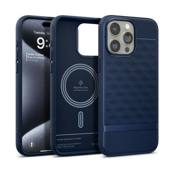 Spigen Caseology Parallax MAG iPhone 15 Pro 6.1" Magsafe Granatowy/Midnight Blue ACS06750 na NearMe.pl