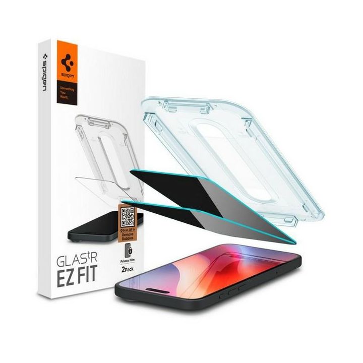 Szkło prywatyzujące Spigen Glas.TR EZ    FIT Privacy do Apple iPhone 17 Pro Max / Apple iPhone 16 Pro Max  2szt na NearMe.pl