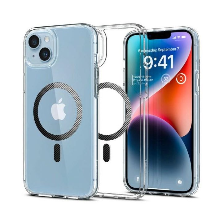 Spigen Ultra Hybrid MAG iPhone 14 Plus /15 Plus 6,7" Magsafe carbon fiber ACS04904 na NearMe.pl