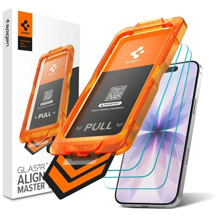 Szkło hartowane Spigen ALM Glas.Tr Slim  do iPhone 17 3szt. na NearMe.pl